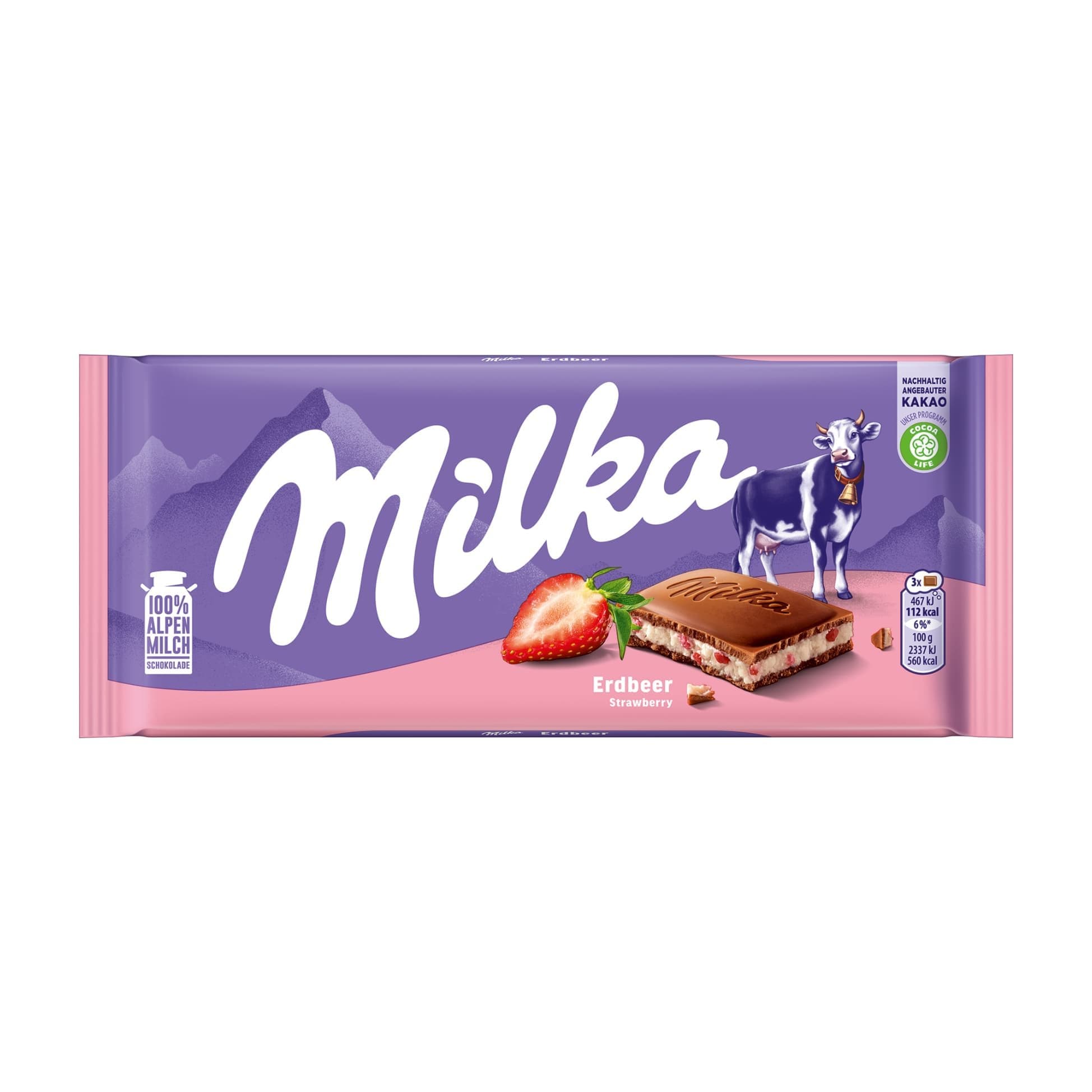 Tafelschokolade Erdbeer Joghurt