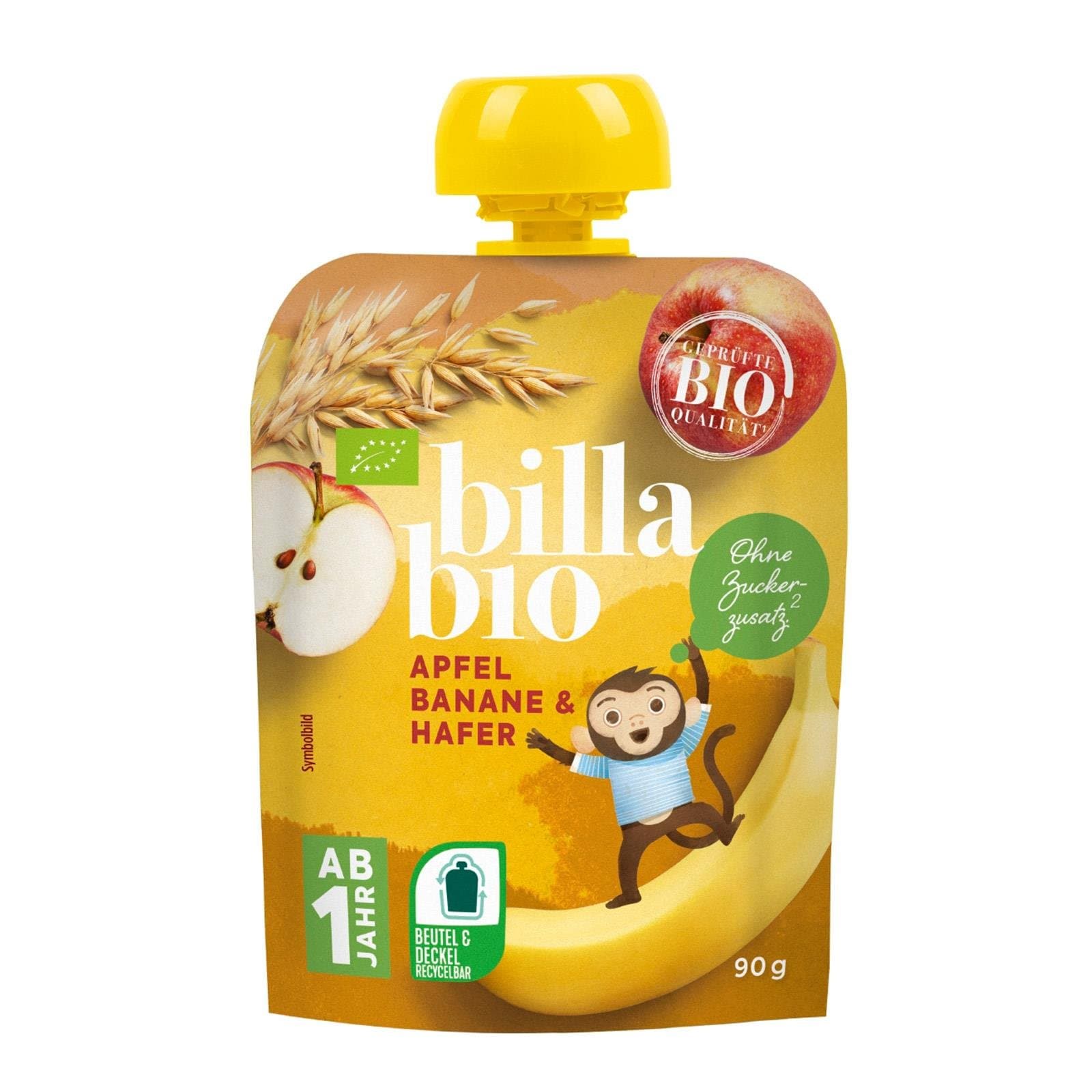 BILLA Quetschie Apfel Banane Hafer Bio