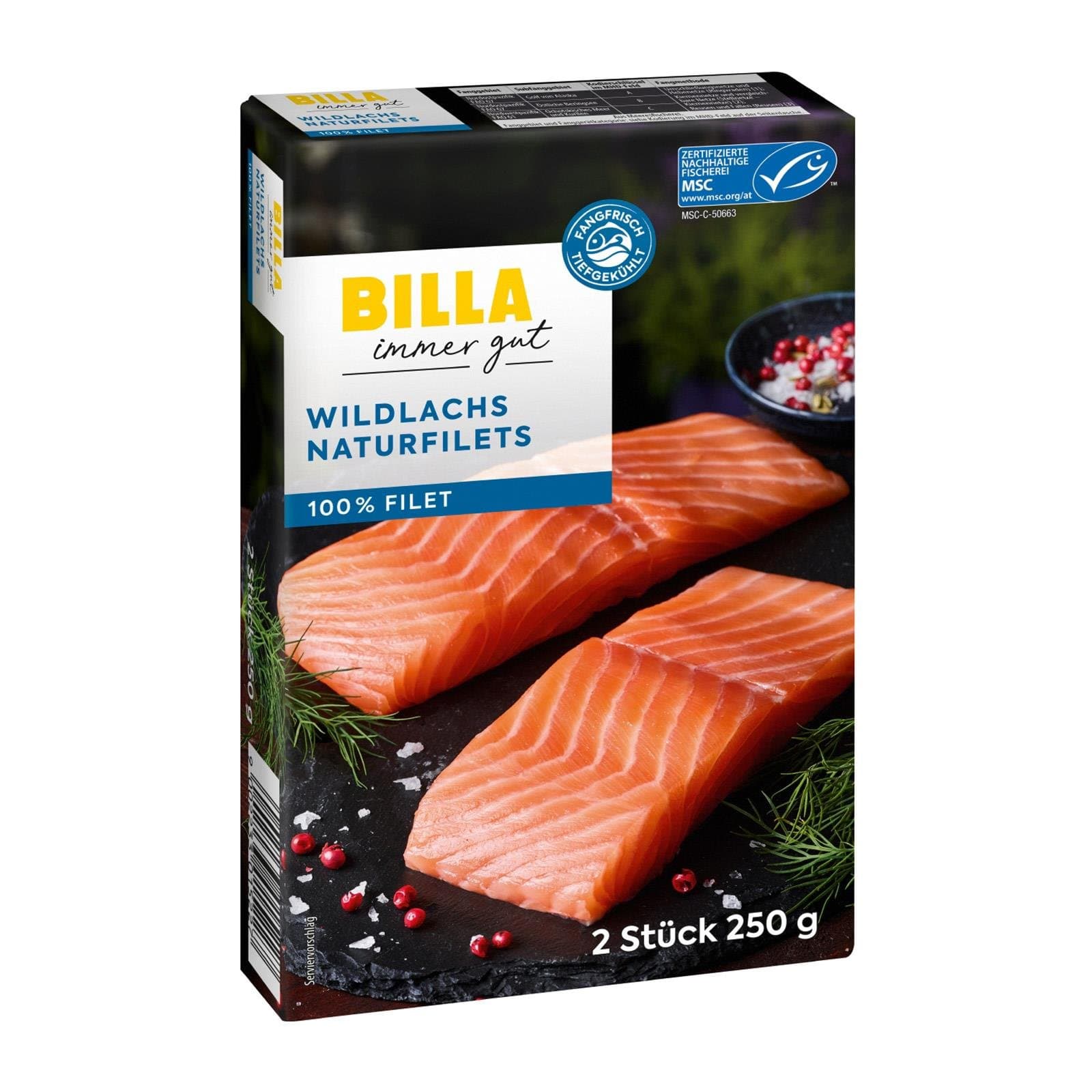 BILLA Lachsfilet Wildlachs Natur