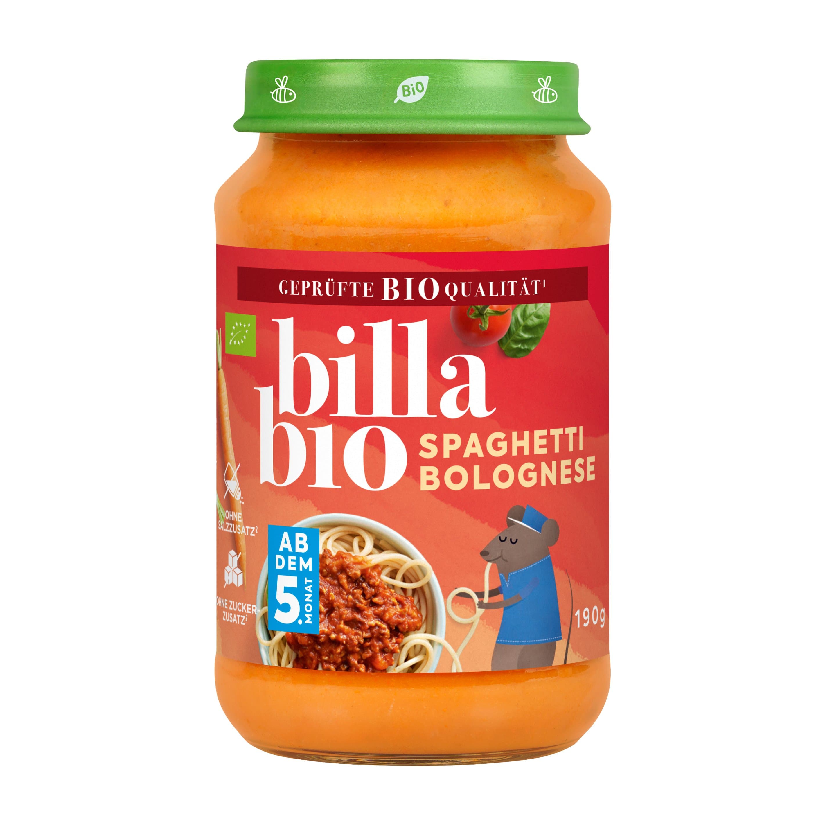 BILLA Glaeschen Spaghetti Bolognese Bio